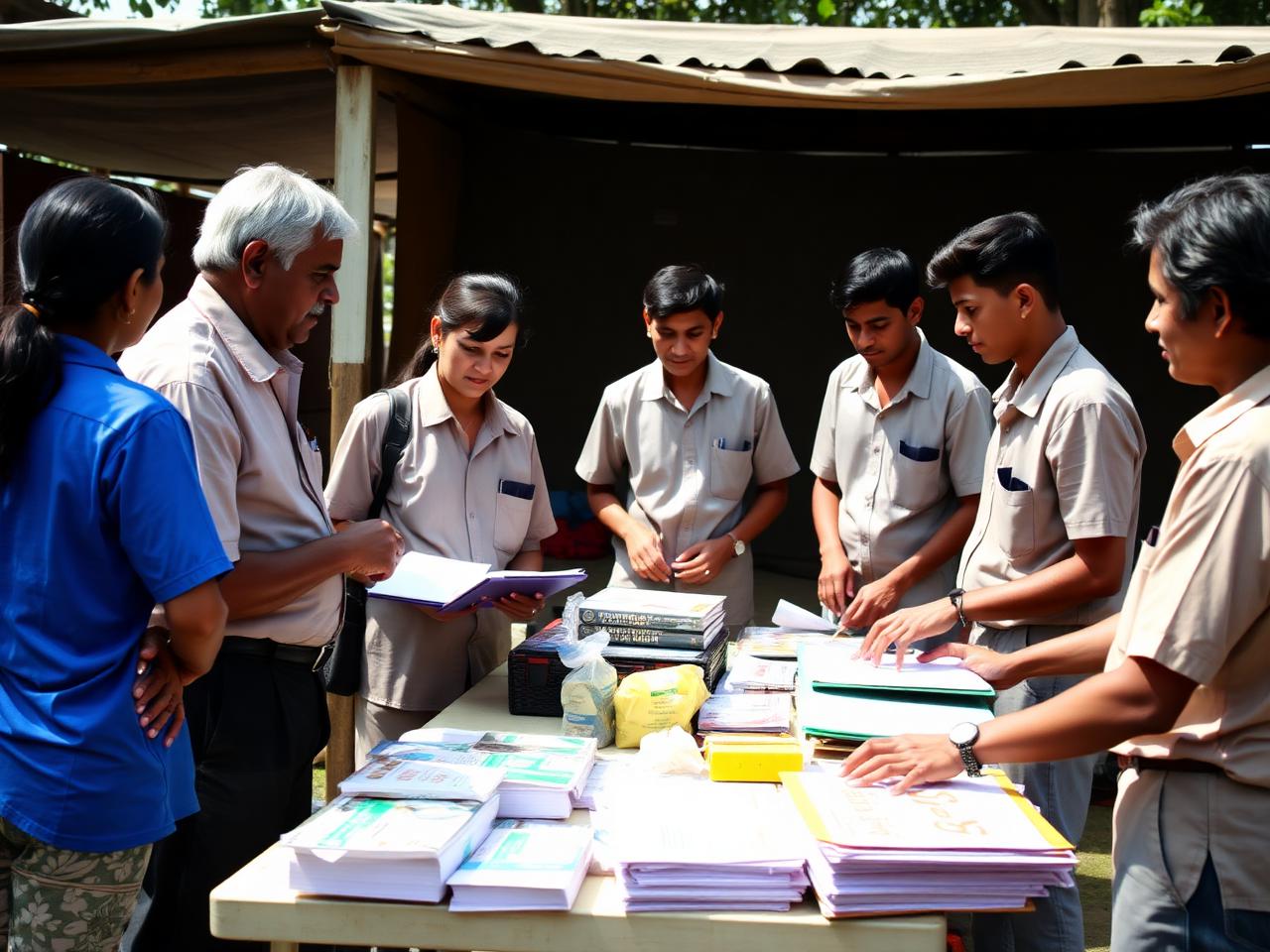 Wide photograph representing field projects